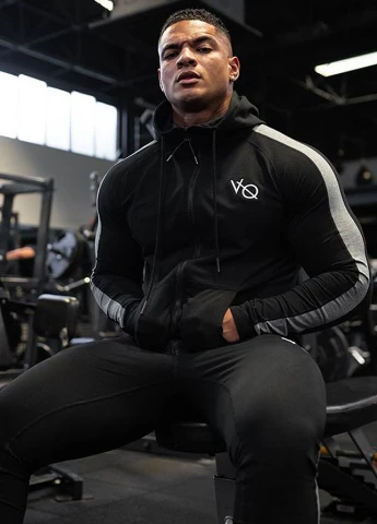 Чорний демісезонний спортивний костюм VQH