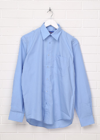 Голубой классическая рубашка однотонная Classic Tige