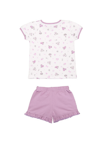 Бузкова всесезон піжама річна для дівчинки футболка + шорти Фламинго Текстиль