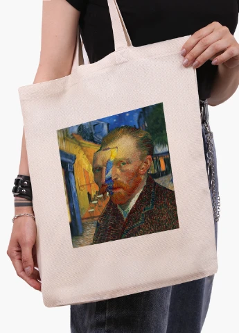 Эко сумка шоппер белая Винсент Ван Гог (Vincent van Gogh) (9227-2968-WT-1) 41*35 см MobiPrint (228156221)