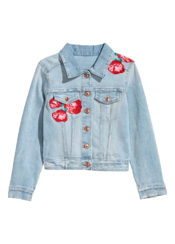Блакитна демісезонна куртка H&M