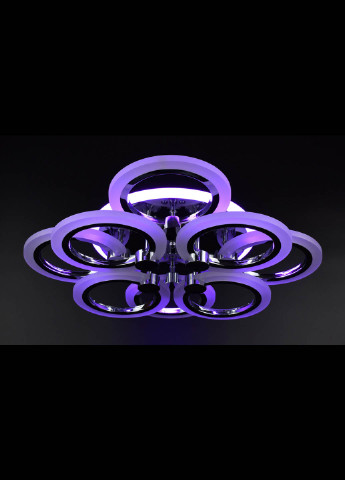 Люстра потолочная LED с пультом A2374/4+4S-RGB-ch Хром 11х45х54 см. Handmade (234538061)