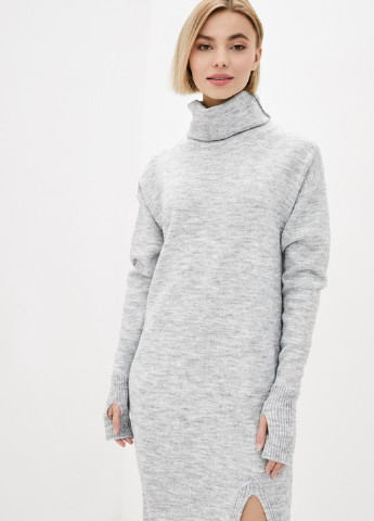 Светло-серое кэжуал платье платье-свитер Sewel меланжевое