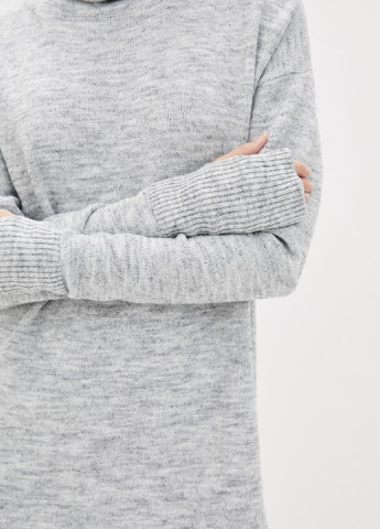 Светло-серое кэжуал платье платье-свитер Sewel меланжевое