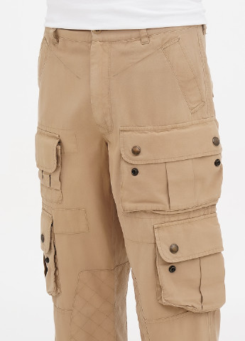 Бежевые кэжуал демисезонные карго, прямые брюки Ralph Lauren