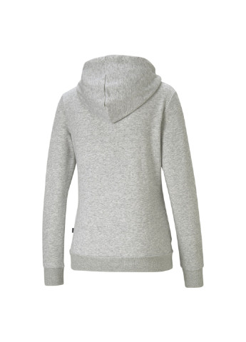 Серое спортивное толстовка essentials full-zip women’s hoodie Puma однотонное