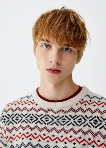 Сіро-бежевий демісезонний джемпер джемпер Pull & Bear