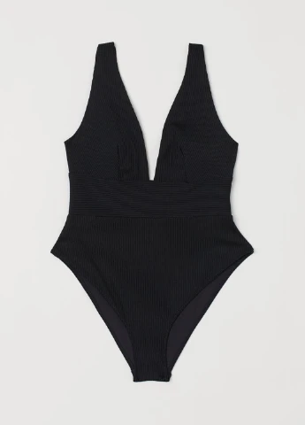 Черный летний купальник H&M