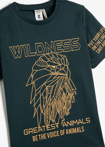 Темно-синя літня футболка KOTON