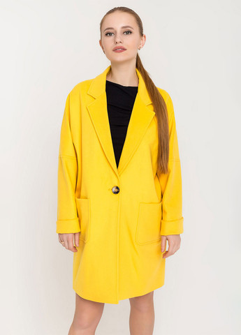 Желтое демисезонное Пальто оверсайз O`zona milano
