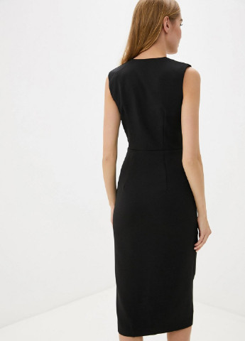 Чорна коктейльна сукня футляр Gepur однотонна