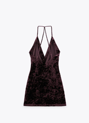 Темно-фиолетовое кэжуал платье Zara однотонное