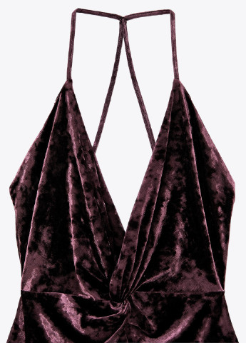 Темно-фиолетовое кэжуал платье Zara однотонное