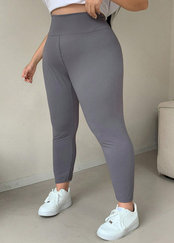 Серые демисезонные леггинсы SHEIN