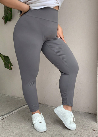 Серые демисезонные леггинсы SHEIN