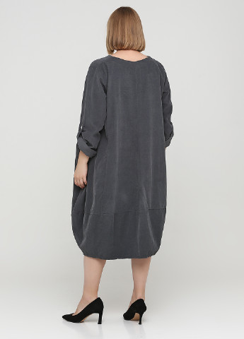 Темно-серое кэжуал платье оверсайз Made in Italy однотонное