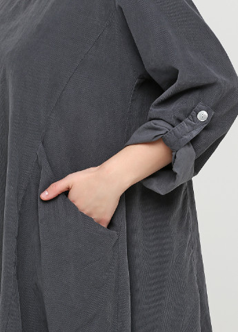 Темно-серое кэжуал платье оверсайз Made in Italy однотонное