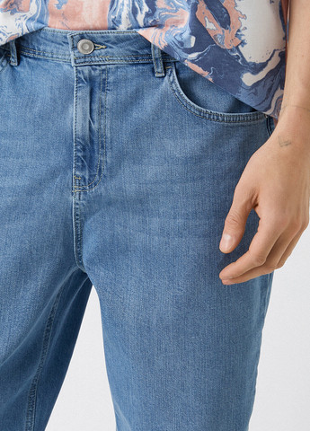 Джинси KOTON прямі однотонні сині джинсові бавовна
