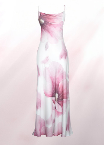 Белое кэжуал платье Gepur с цветочным принтом