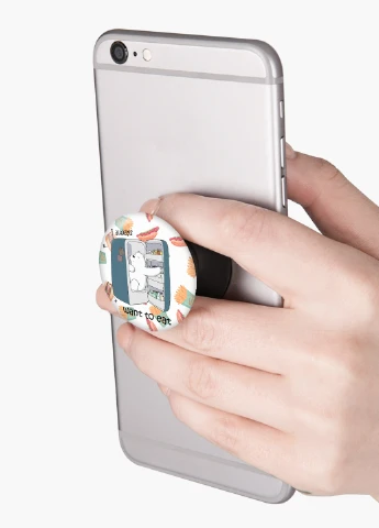 Попсокет (Popsockets) тримач для смартфону Вся правда про ведмедів (We Bare Bears) (8754-2907) Чорний MobiPrint (229014782)