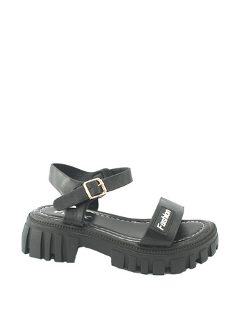 Черные босоножки No Brand с ремешком с логотипом