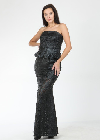 Чорна вечірня плаття, сукня Enna Levoni однотонна