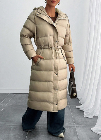 Бежева зимня куртка куртка-пальто SHEIN