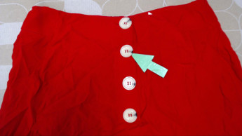 Красная кэжуал однотонная юбка KOTON клешированная