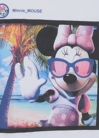 Белая летняя футболка Disney