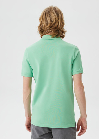 Мятная футболка-поло для мужчин Lacoste однотонная