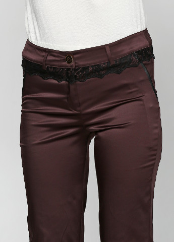 Темно-коричневые кэжуал демисезонные брюки Sassofono
