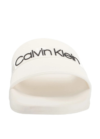 Белые кэжуал шлепанцы Calvin Klein