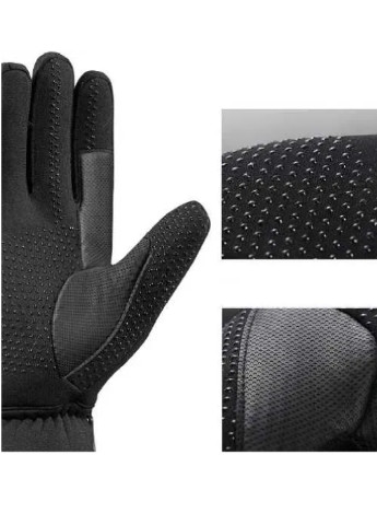 Велоперчатки универсальные непромокаемые велосипедные перчатки теплые полиэстер (473090-Prob) L Черные Unbranded (253867078)