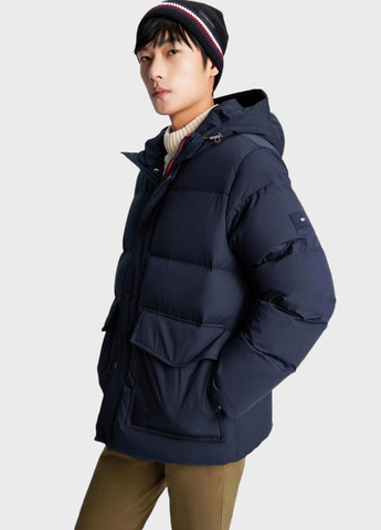 Синий зимний Пуховик Tommy Hilfiger