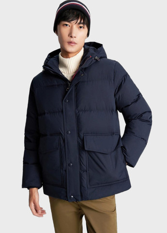 Синий зимний Пуховик Tommy Hilfiger