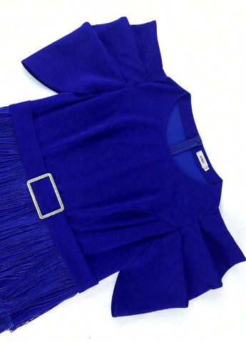 Синее вечернее, праздничный платье футляр SHEIN однотонное