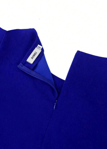 Синее вечернее, праздничный платье футляр SHEIN однотонное