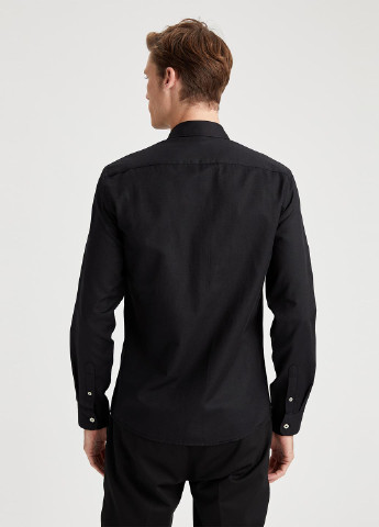 Черная классическая рубашка DeFacto