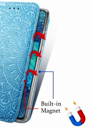Шкіряний чохол книжка Mandala (PU) для Xiaomi Mi 10T Lite / Redmi Note 9 Pro 5G Синій (is_00000041397_5) Getman (237824855)