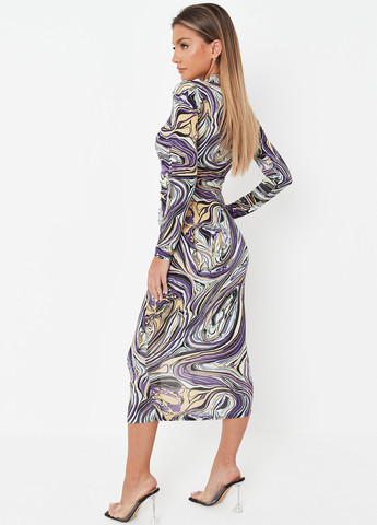Комбинированное кэжуал платье рубашка Missguided с абстрактным узором