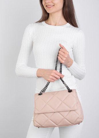 Сумка жіноча шкіряна на ланцюжках крос-боді середня Сrossbody Nappa Regina Notte (252658853)