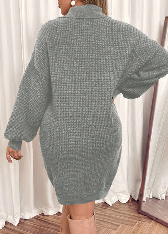 Сіра кежуал сукня сукня светр, оверсайз SHEIN меланжева
