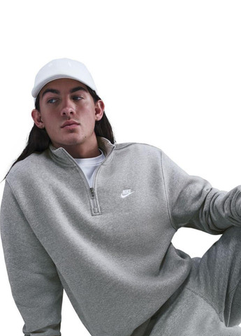 Сірий світшот fn3864-063 Nike меланж вишивка (369766481)