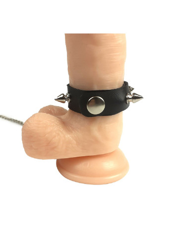 Кольцо для пениса Penis Ring с шипами и поводком, натуральная кожа Art of Sex (255340355)