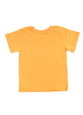 Оранжевая летняя футболка с коротким рукавом Фламинго