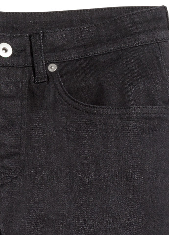 Черные демисезонные прямые джинсы H&M