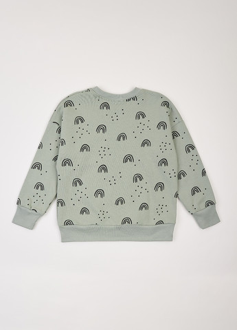 Фламинго світшот малюнок сіро-зелений кежуал бавовна, тринитка