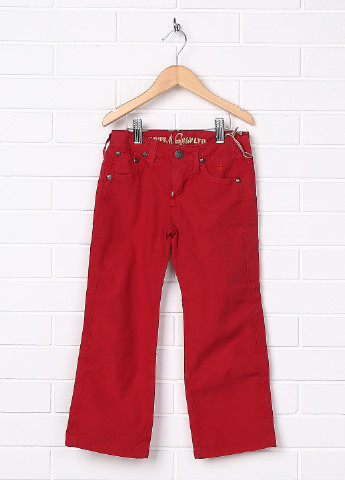 Красные кэжуал демисезонные со средней талией брюки Jaggy