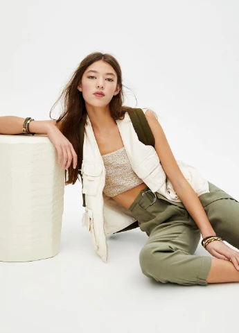 Штани літо,болотний, Pull & Bear (254670425)