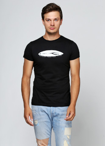 Чорна літня футболка Rockamora